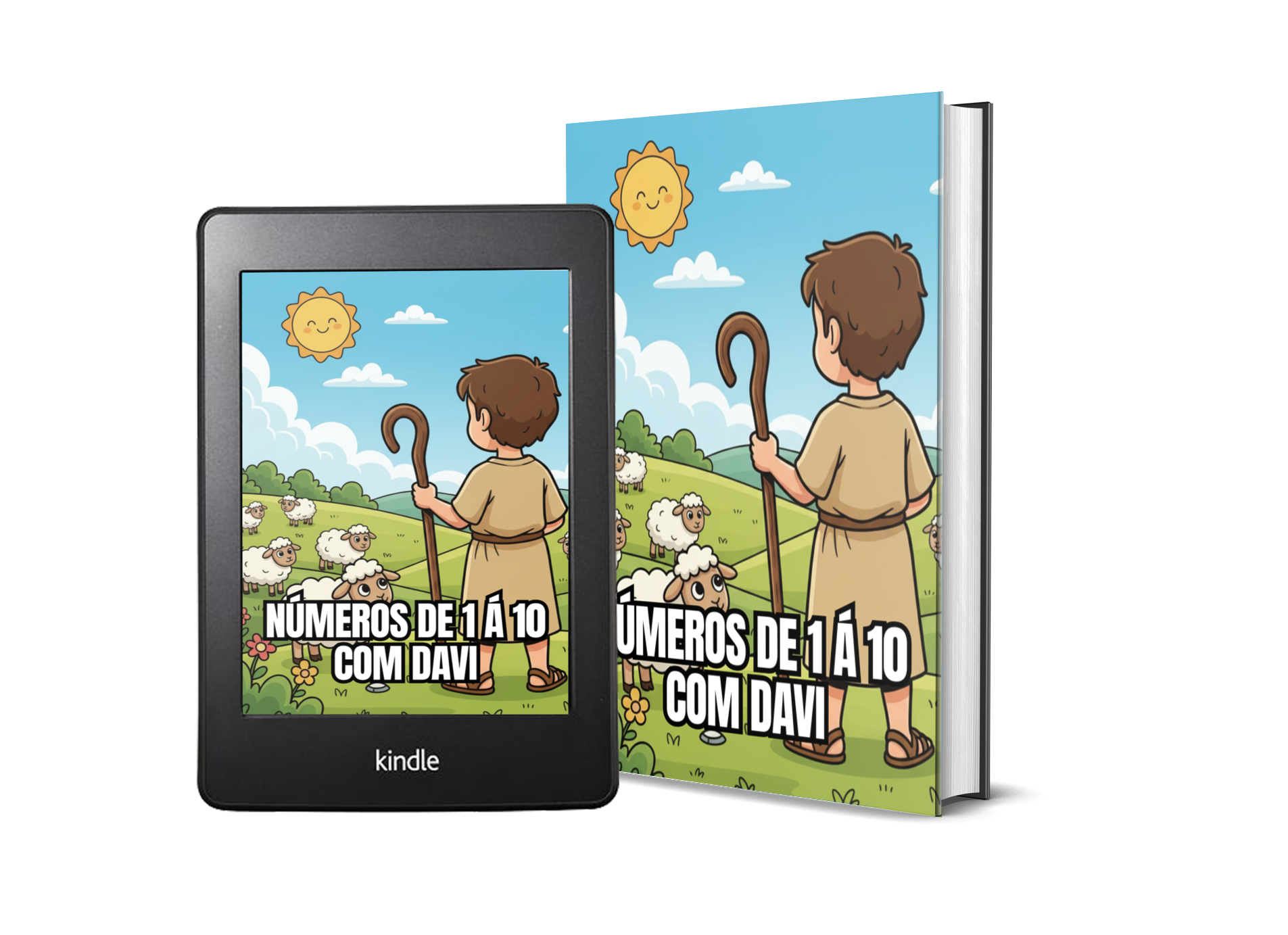 Ebook Infantil Números de 1 á 10 com Davi - Educação Cristã para Crianças